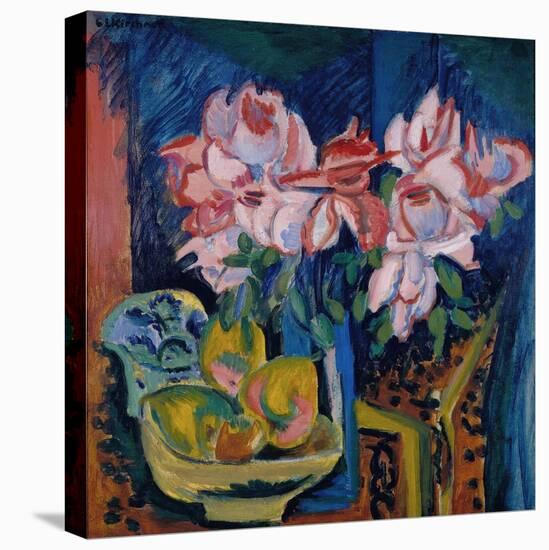 Pink Roses, 1918-Ernst Ludwig Kirchner-Stretched Canvas