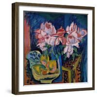 Pink Roses, 1918-Ernst Ludwig Kirchner-Framed Giclee Print