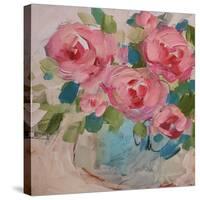 Pink Roses Abstract-Kristy Andrews-Stretched Canvas