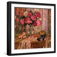 Pink Roses and Ballet Shoes-Allayn Stevens-Framed Art Print