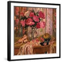 Pink Roses and Ballet Shoes-Allayn Stevens-Framed Art Print