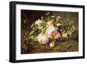 Pink Roses and Daisies-Adriana-johanna Haanen-Framed Giclee Print