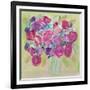 Pink Roses Flower-Farida Zaman-Framed Art Print