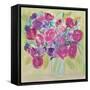 Pink Roses Flower-Farida Zaman-Framed Stretched Canvas