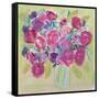 Pink Roses Flower-Farida Zaman-Framed Stretched Canvas