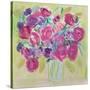 Pink Roses Flower-Farida Zaman-Stretched Canvas