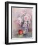 Pink Roses in a Blue Jug, 1994-Karen Armitage-Framed Giclee Print