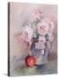 Pink Roses in a Blue Jug, 1994-Karen Armitage-Stretched Canvas