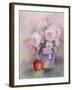 Pink Roses in a Blue Jug, 1994-Karen Armitage-Framed Giclee Print