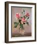 Pink Roses in a Glass Jug-Albert Williams-Framed Giclee Print