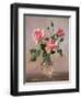 Pink Roses in a Glass Jug-Albert Williams-Framed Giclee Print