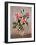 Pink Roses in a Glass Jug-Albert Williams-Framed Giclee Print