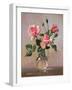 Pink Roses in a Glass Jug-Albert Williams-Framed Giclee Print