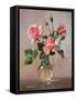 Pink Roses in a Glass Jug-Albert Williams-Framed Stretched Canvas