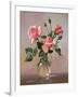 Pink Roses in a Glass Jug-Albert Williams-Framed Giclee Print