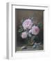 Pink Roses in a Glass Vase-William B. Hough-Framed Giclee Print