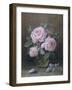 Pink Roses in a Glass Vase-William B. Hough-Framed Giclee Print