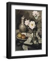 Pink Roses in a Glass Vase-Samuel John Peploe-Framed Premium Giclee Print