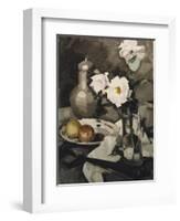 Pink Roses in a Glass Vase-Samuel John Peploe-Framed Giclee Print