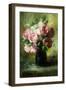 Pink Roses in a Vase-Frans Mortelmans-Framed Giclee Print