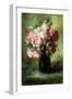 Pink Roses in a Vase-Frans Mortelmans-Framed Giclee Print