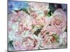 Pink Roses over Pink Rose Blossoms with Texture-Alaya Gadeh-Mounted Photographic Print