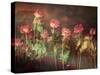 Pink Roses with Textures and Floral Ornaments-Alaya Gadeh-Stretched Canvas