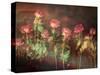 Pink Roses with Textures and Floral Ornaments-Alaya Gadeh-Stretched Canvas