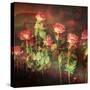 Pink Roses with Textures and Floral Ornaments-Alaya Gadeh-Stretched Canvas