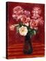 Pink Roses-William James Glackens-Stretched Canvas