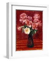 Pink Roses-William James Glackens-Framed Giclee Print