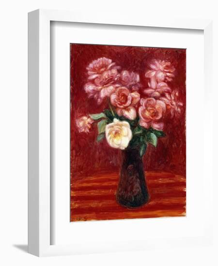 Pink Roses-William James Glackens-Framed Giclee Print