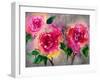 Pink Roses-Victoria Brown-Framed Art Print