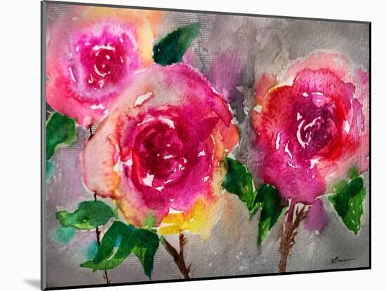 Pink Roses-Victoria Brown-Mounted Art Print