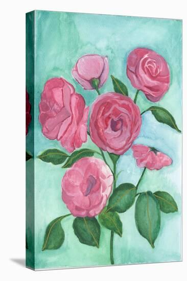 Pink Roses-Elizabeth Rider-Stretched Canvas