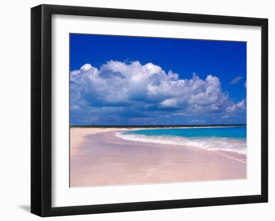 Pink Sand Beach, Harbour Island, Bahamas-Greg Johnston-Framed Premium Photographic Print