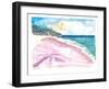 Pink Sands Beach Scene on Harbour Island Bahamas-M. Bleichner-Framed Art Print