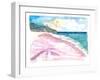 Pink Sands Beach Scene on Harbour Island Bahamas-M. Bleichner-Framed Art Print