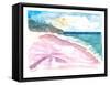 Pink Sands Beach Scene on Harbour Island Bahamas-M. Bleichner-Framed Stretched Canvas