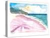 Pink Sands Beach Scene on Harbour Island Bahamas-M. Bleichner-Stretched Canvas