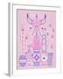 Pink Santa Fe Garden-Cat Coquillette-Framed Art Print