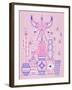 Pink Santa Fe Garden-Cat Coquillette-Framed Art Print