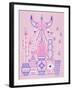 Pink Santa Fe Garden-Cat Coquillette-Framed Art Print