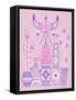 Pink Santa Fe Garden-Cat Coquillette-Framed Stretched Canvas