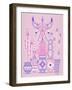 Pink Santa Fe Garden-Cat Coquillette-Framed Art Print