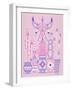 Pink Santa Fe Garden-Cat Coquillette-Framed Art Print