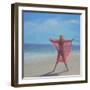 Pink Sari on the Beach-Lincoln Seligman-Framed Giclee Print