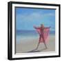 Pink Sari on the Beach-Lincoln Seligman-Framed Giclee Print