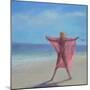 Pink Sari on the Beach-Lincoln Seligman-Mounted Giclee Print