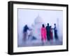 Pink Sari, Taj Mahal, India-Walter Bibikow-Framed Photographic Print